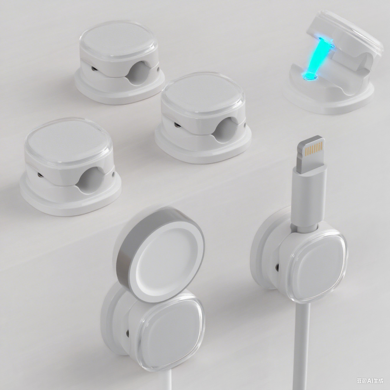 Home Office Call Center - 3/6/8/12PCS Magnetic Cable Clips, Adjustable Cord