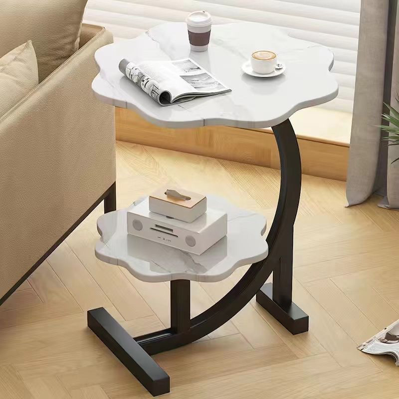 Home Office With Sofa - Modern Living Room Petal-shaped Coffee Table