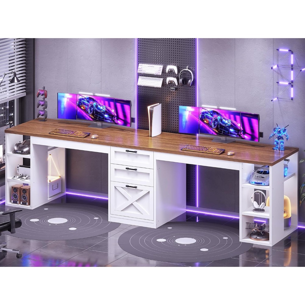 Home Office With Two Desks - -For 96.5