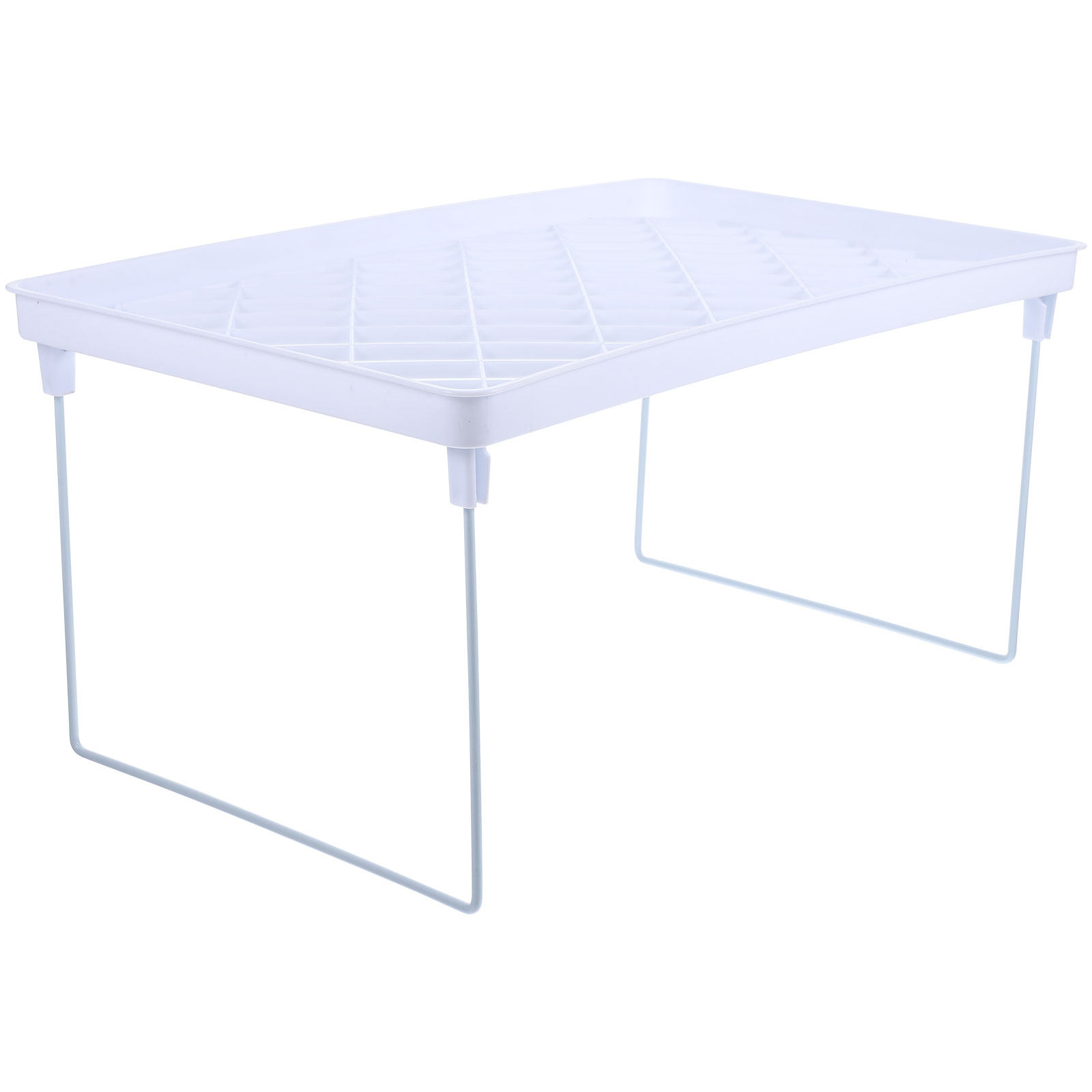 Home Office With Two Desks - 1Pcs Desktop Collapsible Two-Tier Storage Rack