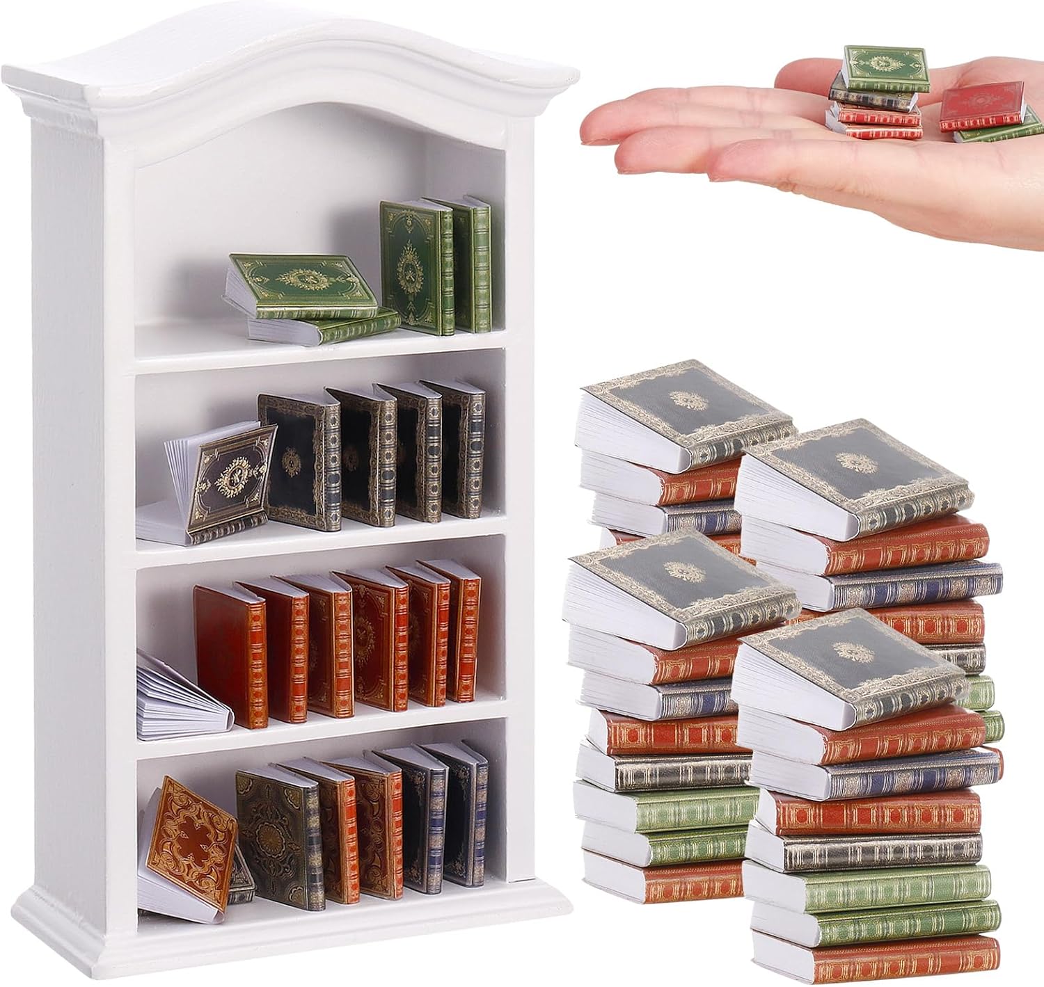 Bookcase Wood Shelf - 36 Pcs 1:12 Scale Dollhouse Miniature