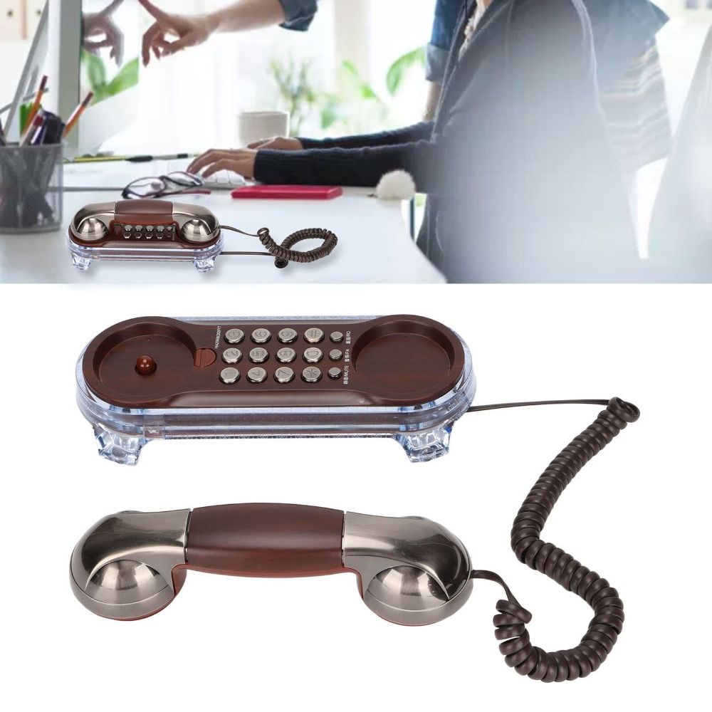 Home Office Call Center - NEW Wall Mounted Wired Telephone Retro