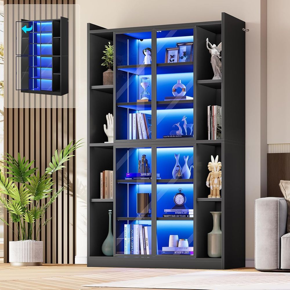 6-Tier Acrylic Glass Display C - Bookcase Wood Shelf incelemesi ve fiyatı