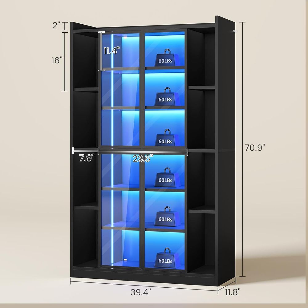 6-Tier Acrylic Glass Display C - Bookcase Wood Shelf incelemesi ve fiyatı