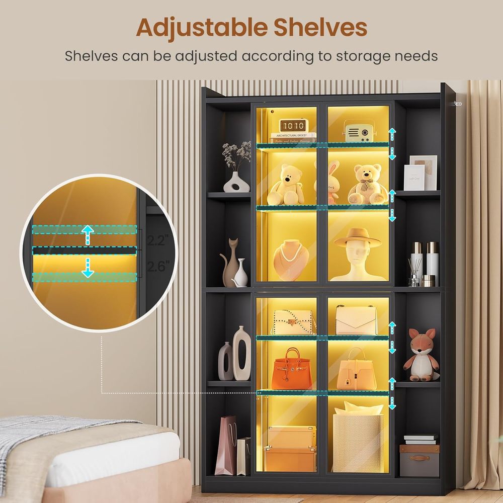 6-Tier Acrylic Glass Display C - Bookcase Wood Shelf incelemesi ve fiyatı