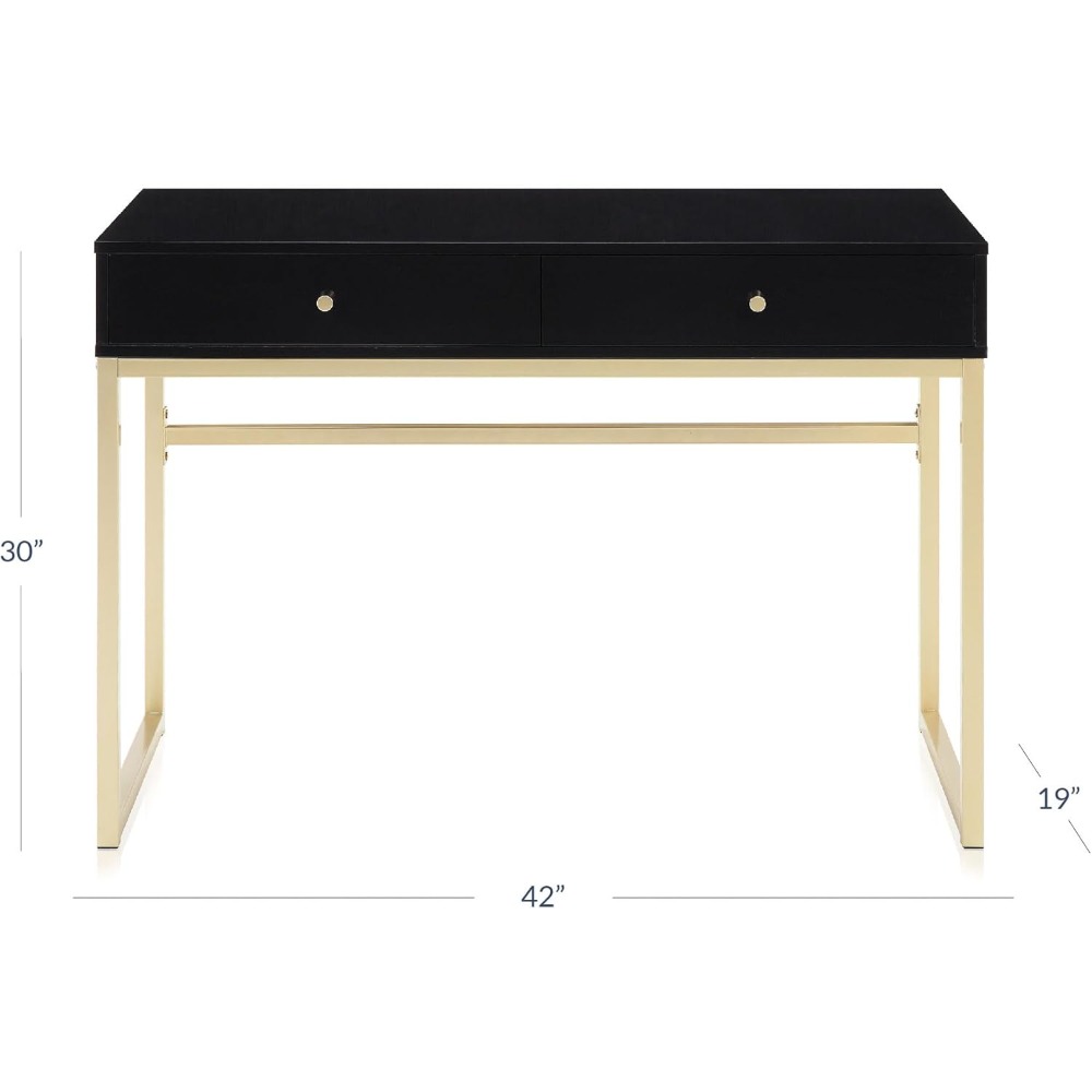 Modern 42 Inch Makeup Vanity D - Home Office With Two Desks incelemesi ve fiyatı
