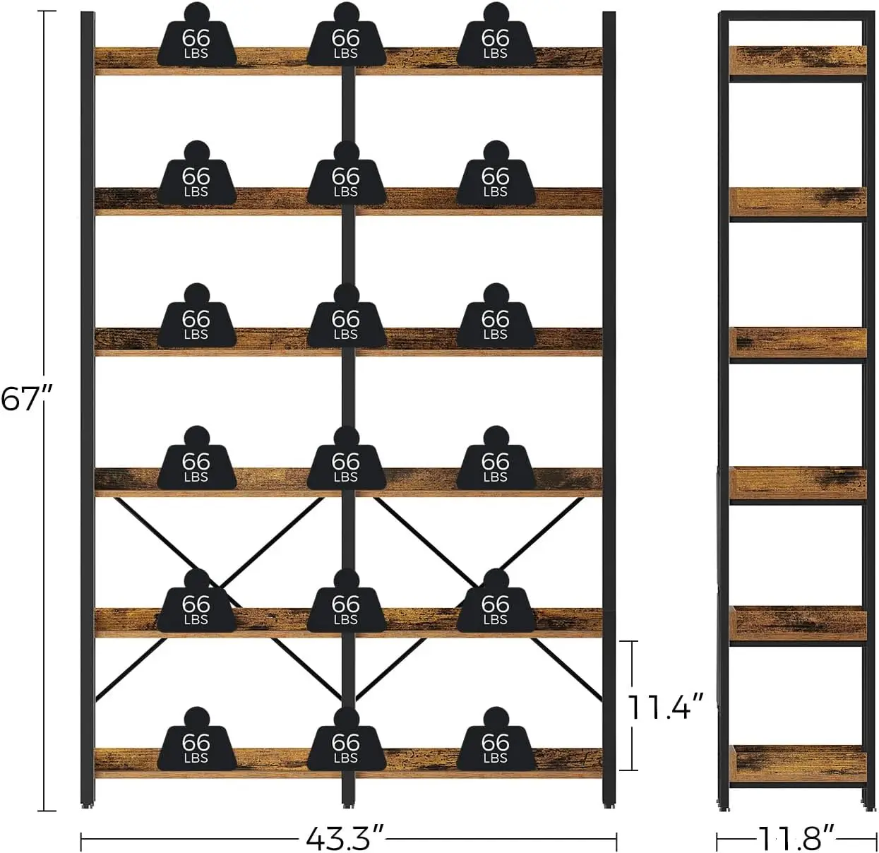 BestsellerSeventable Bookshelf - Bookcase Wood Shelf incelemesi ve fiyatı