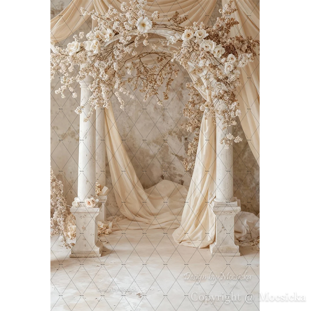 Mocsicka Cream White Wedding P - Home Office Backdrop incelemesi ve fiyatı