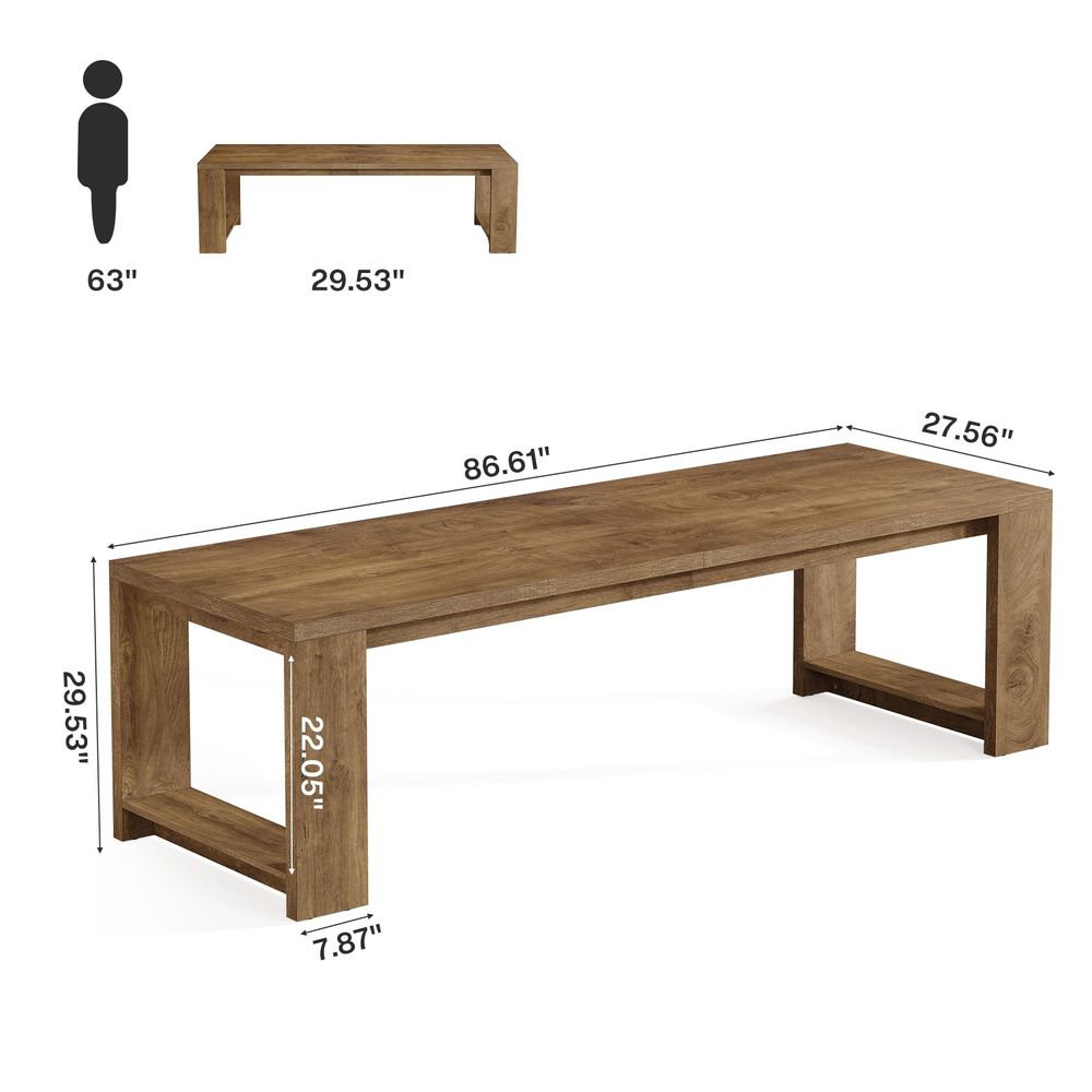 2 Person Desk, 86.6 Extra Long - Home Office With Two Desks incelemesi ve fiyatı
