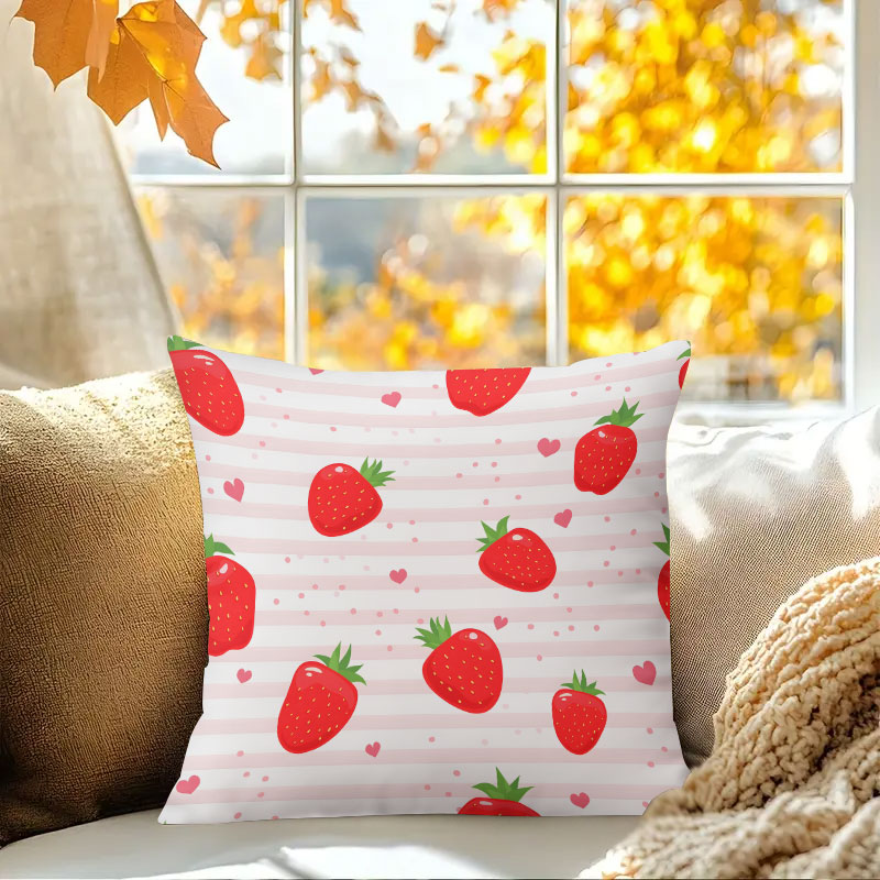 Striped Strawberries square Ja - Home Office With Sofa incelemesi ve fiyatı