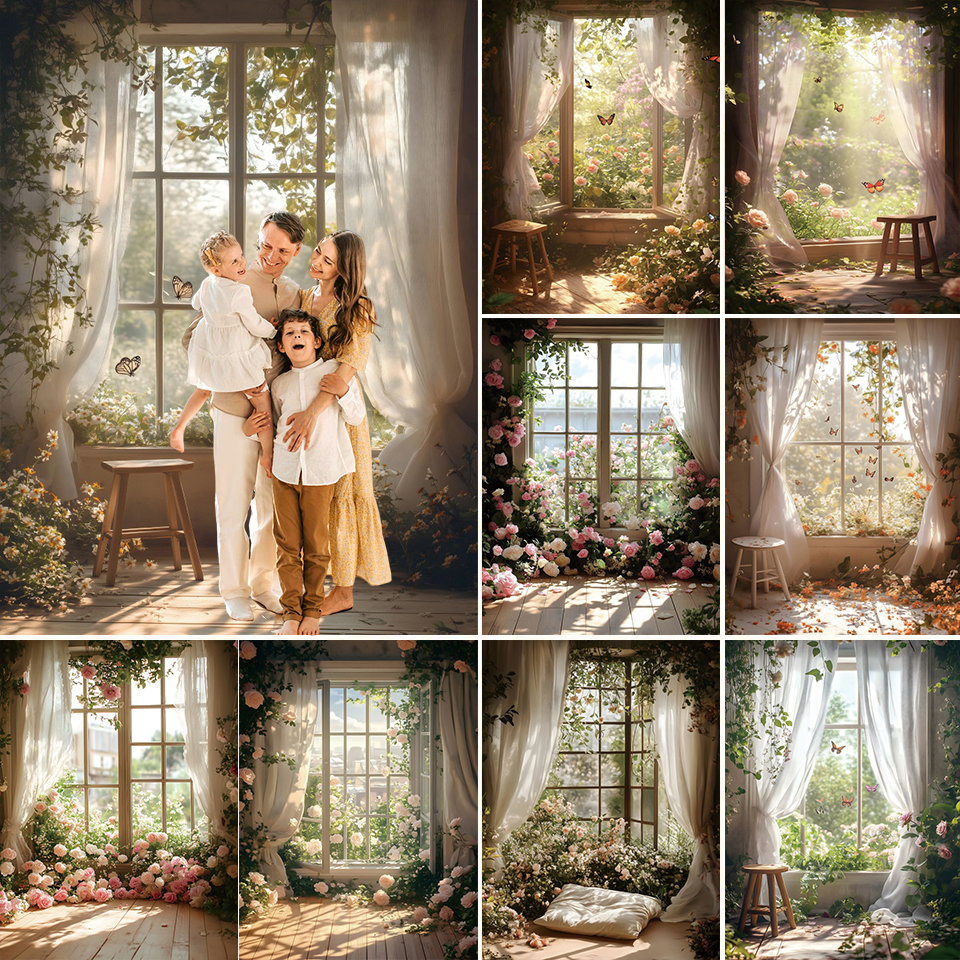 Spring Flower Garden Wedding B - Home Office Backdrop incelemesi ve fiyatı