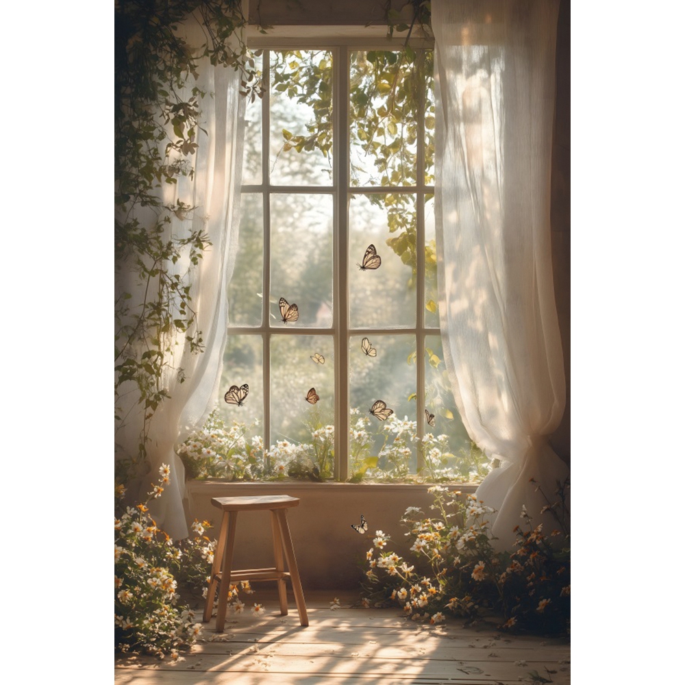 Spring Flower Garden Wedding B - Home Office Backdrop incelemesi ve fiyatı