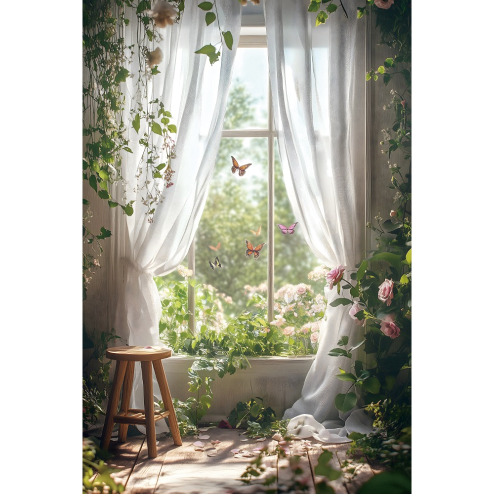 Spring Flower Garden Wedding B - Home Office Backdrop incelemesi ve fiyatı