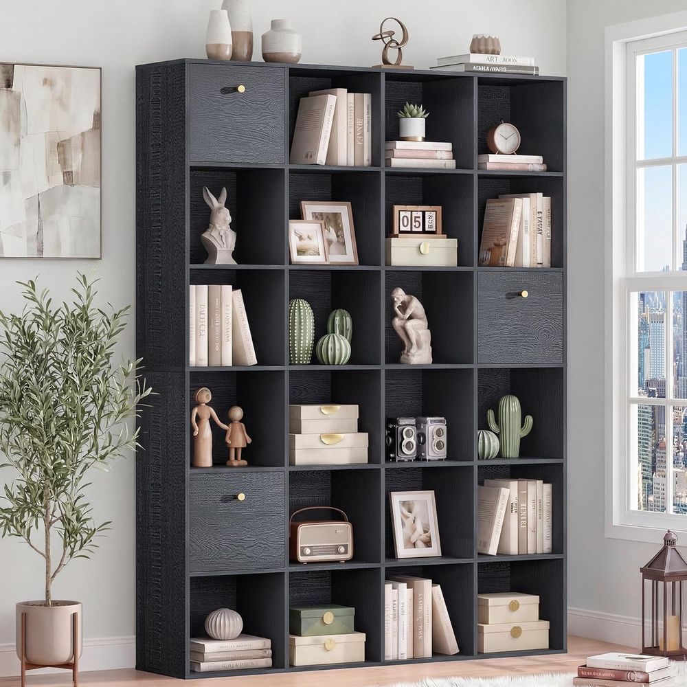 24-Tier Open Shelf Bookcase wi - Bookcase Wood Shelf incelemesi ve fiyatı