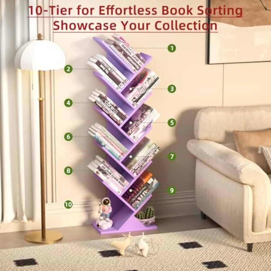 Tree Book Shelf, Floor Standin - Bookcase Wood Shelf incelemesi ve fiyatı