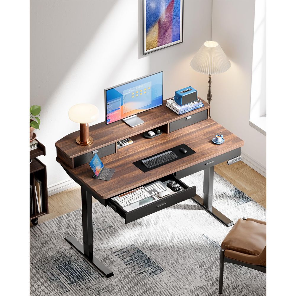 48 x 30 inch Electric Standing - Home Office With Two Desks incelemesi ve fiyatı