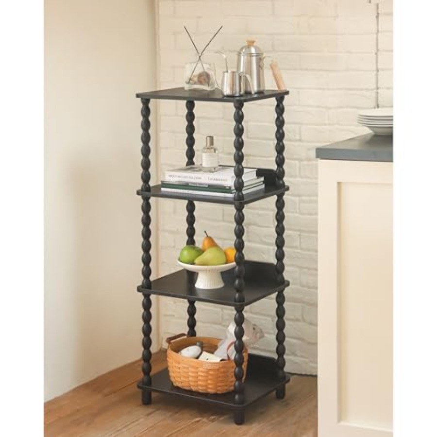Book Shelf, 4-Tier Bookshelf w - Bookcase Wood Shelf incelemesi ve fiyatı