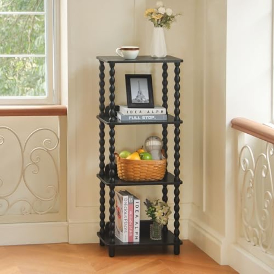Book Shelf, 4-Tier Bookshelf w - Bookcase Wood Shelf incelemesi ve fiyatı