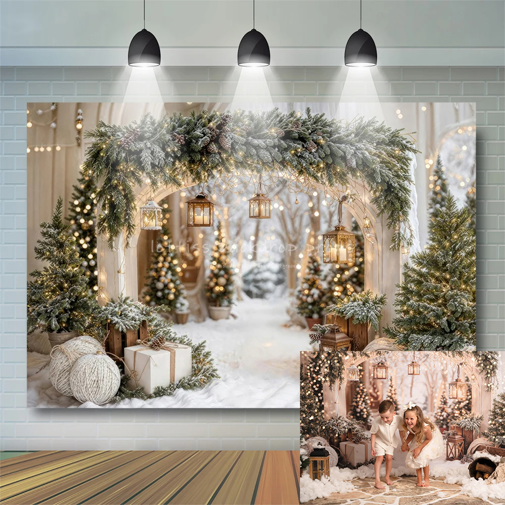 Snow Christmas Arch Fleece Bac - Home Office Backdrop incelemesi ve fiyatı