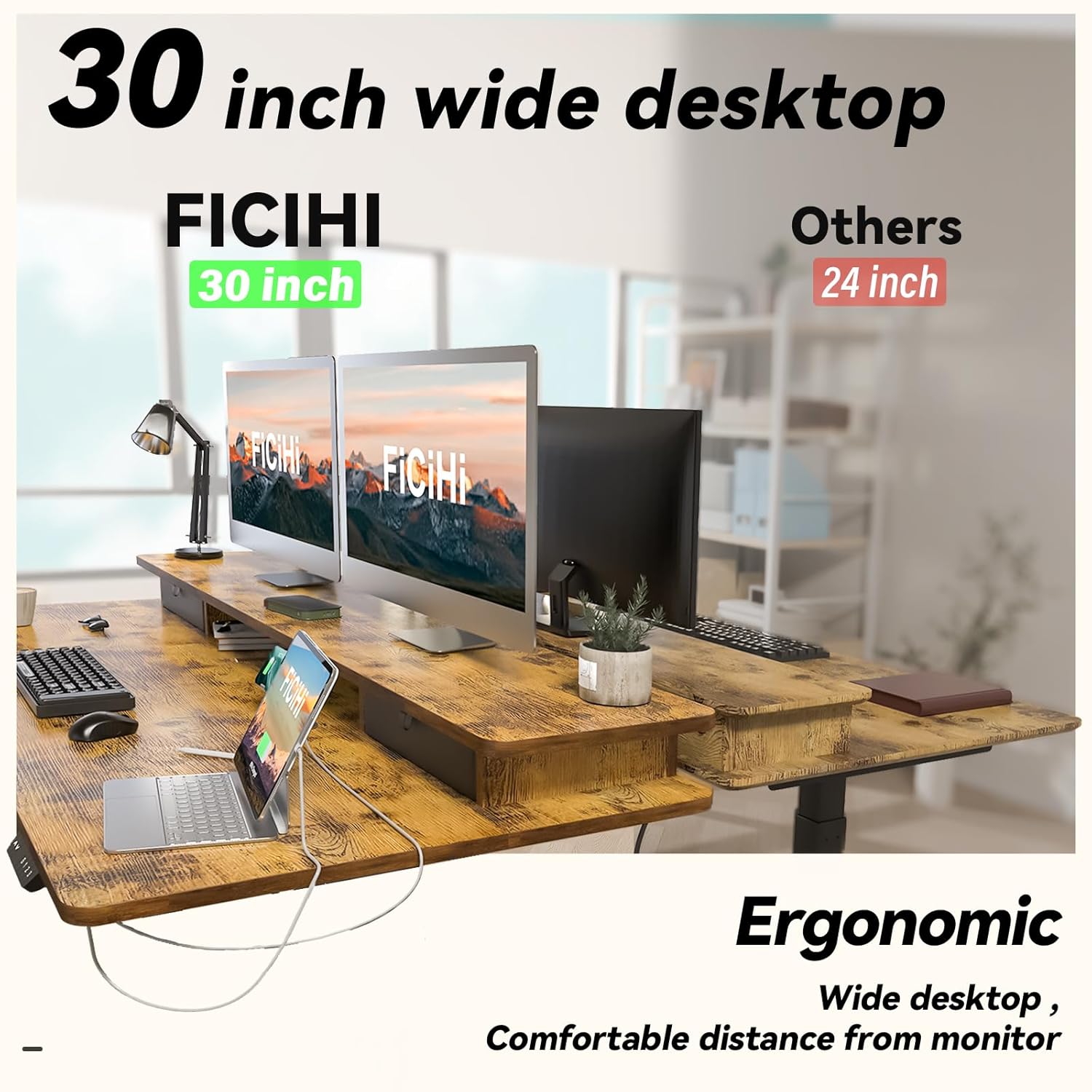 Height Adjustable Electric Des - Home Office With Two Desks incelemesi ve fiyatı