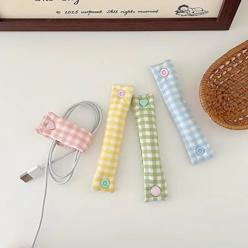 1PC Plaid Phone Cable Organize - Home Office Call Center incelemesi ve fiyatı