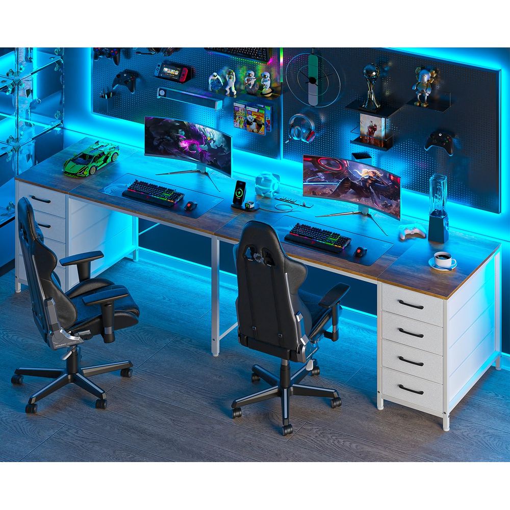 95 2 Person Desk with 8 Fabric - Home Office With Two Desks incelemesi ve fiyatı