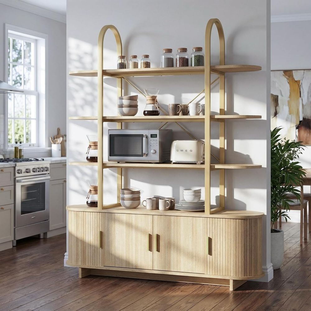 Elegant Arched Cabinet, Slidin - Bookcase Wood Shelf incelemesi ve fiyatı