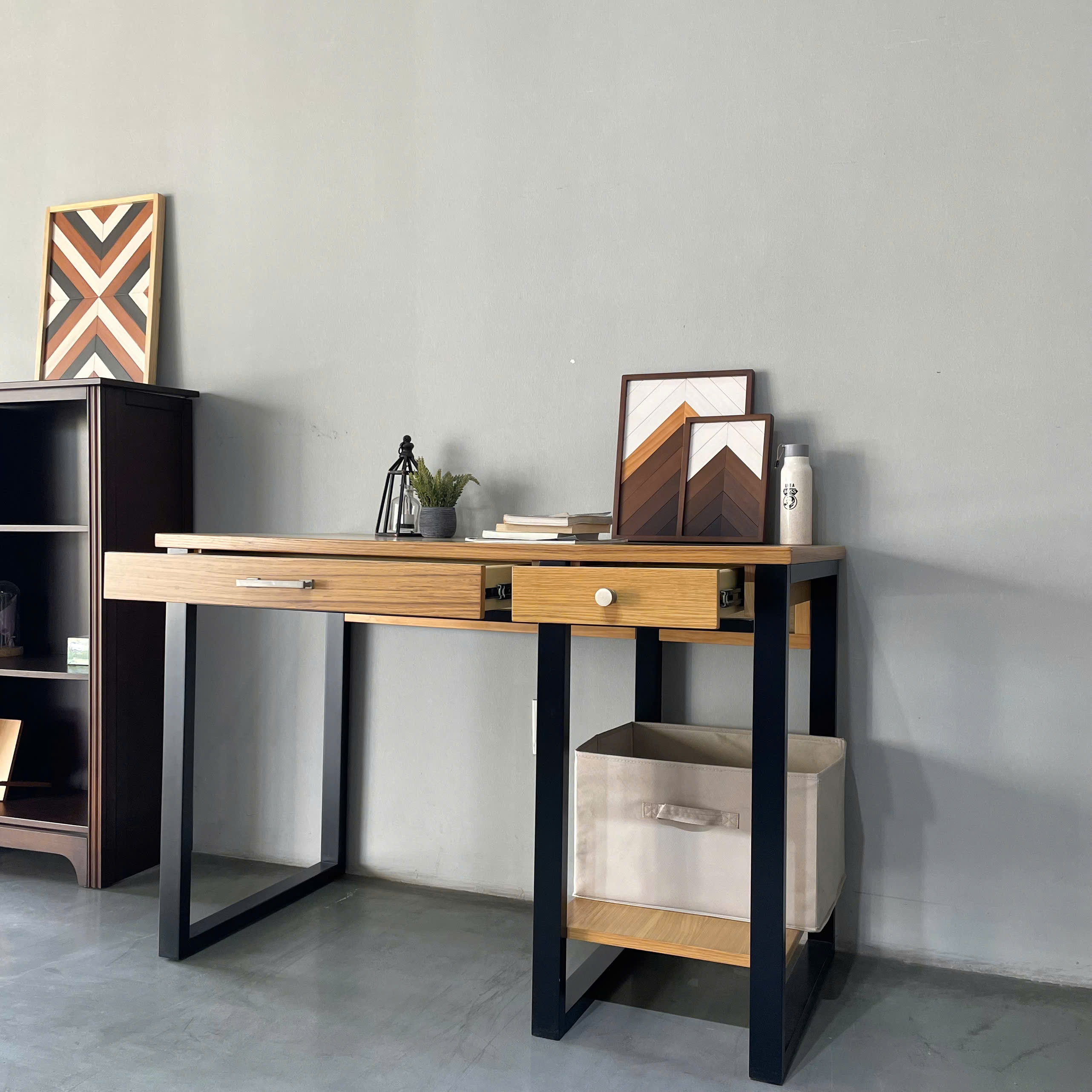 Home office wooden computer de - Home Office With Two Desks incelemesi ve fiyatı