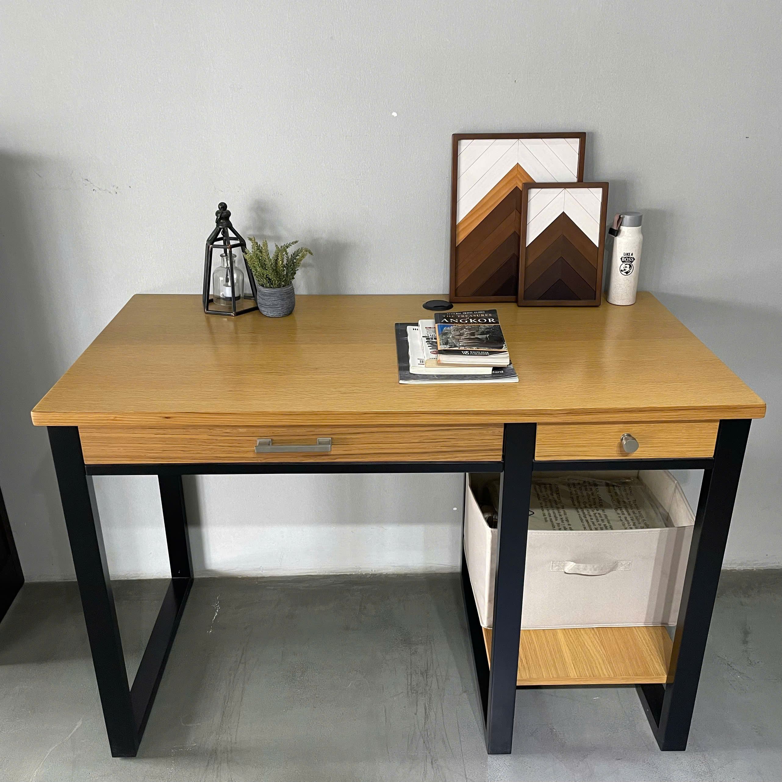 Home office wooden computer de - Home Office With Two Desks incelemesi ve fiyatı