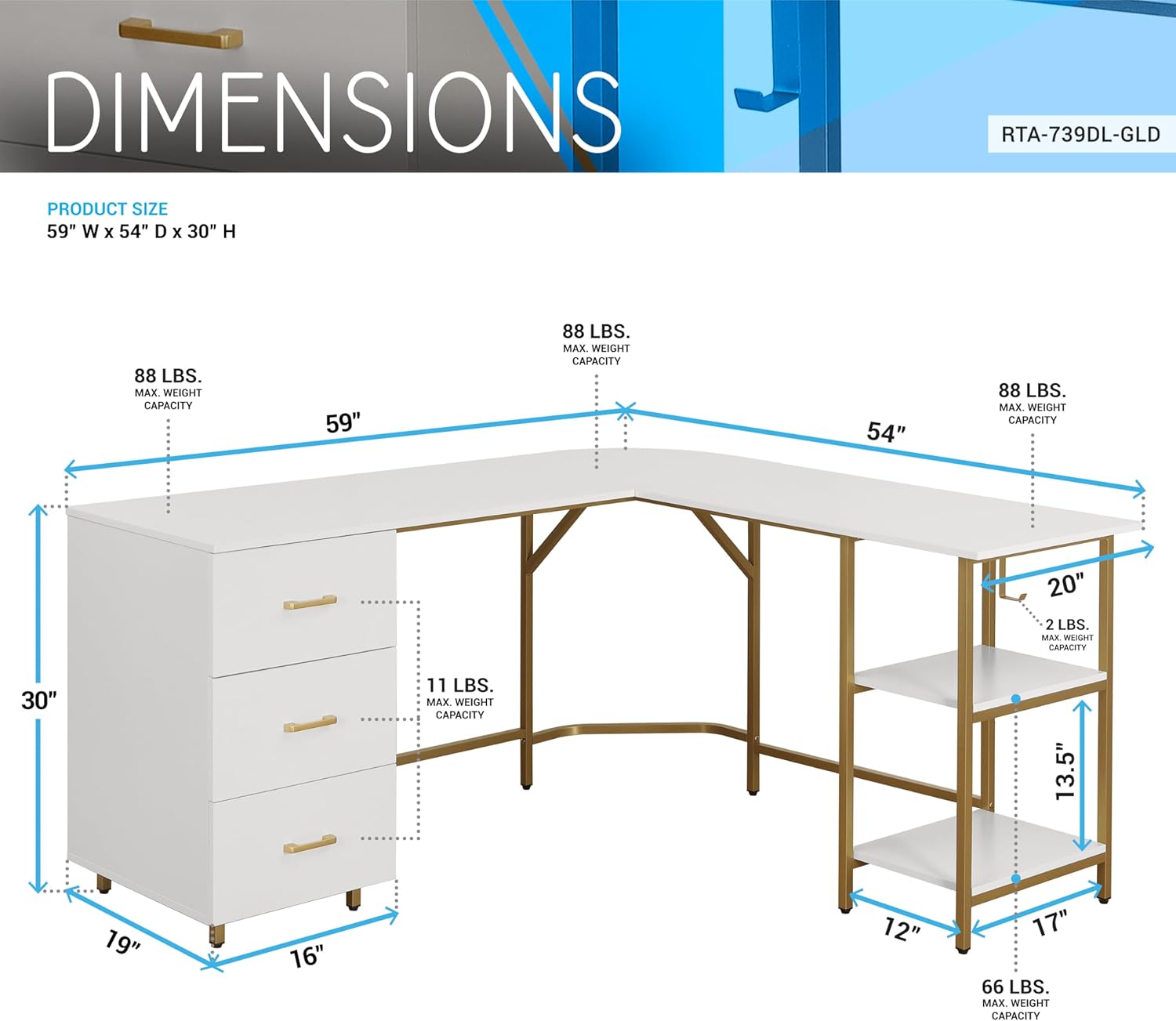 L Shaped Desk - Two-Toned Comp - Home Office With Two Desks incelemesi ve fiyatı