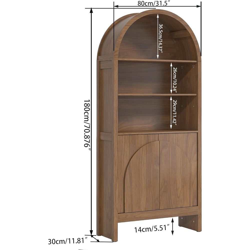 71 Arched 5-Tier Display Cabin - Bookcase Wood Shelf incelemesi ve fiyatı