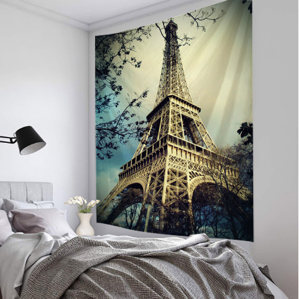 Paris Tower tapestry, retro la - Home Office Backdrop incelemesi ve fiyatı