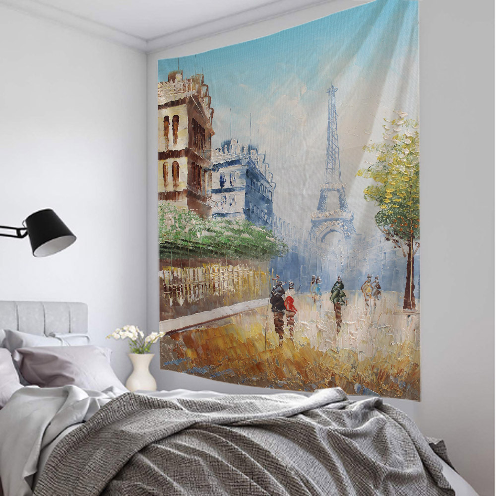 Paris Tower tapestry, retro la - Home Office Backdrop incelemesi ve fiyatı