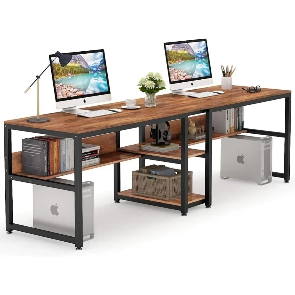 # Two Person Desk With Bookshe - Home Office With Two Desks incelemesi ve fiyatı