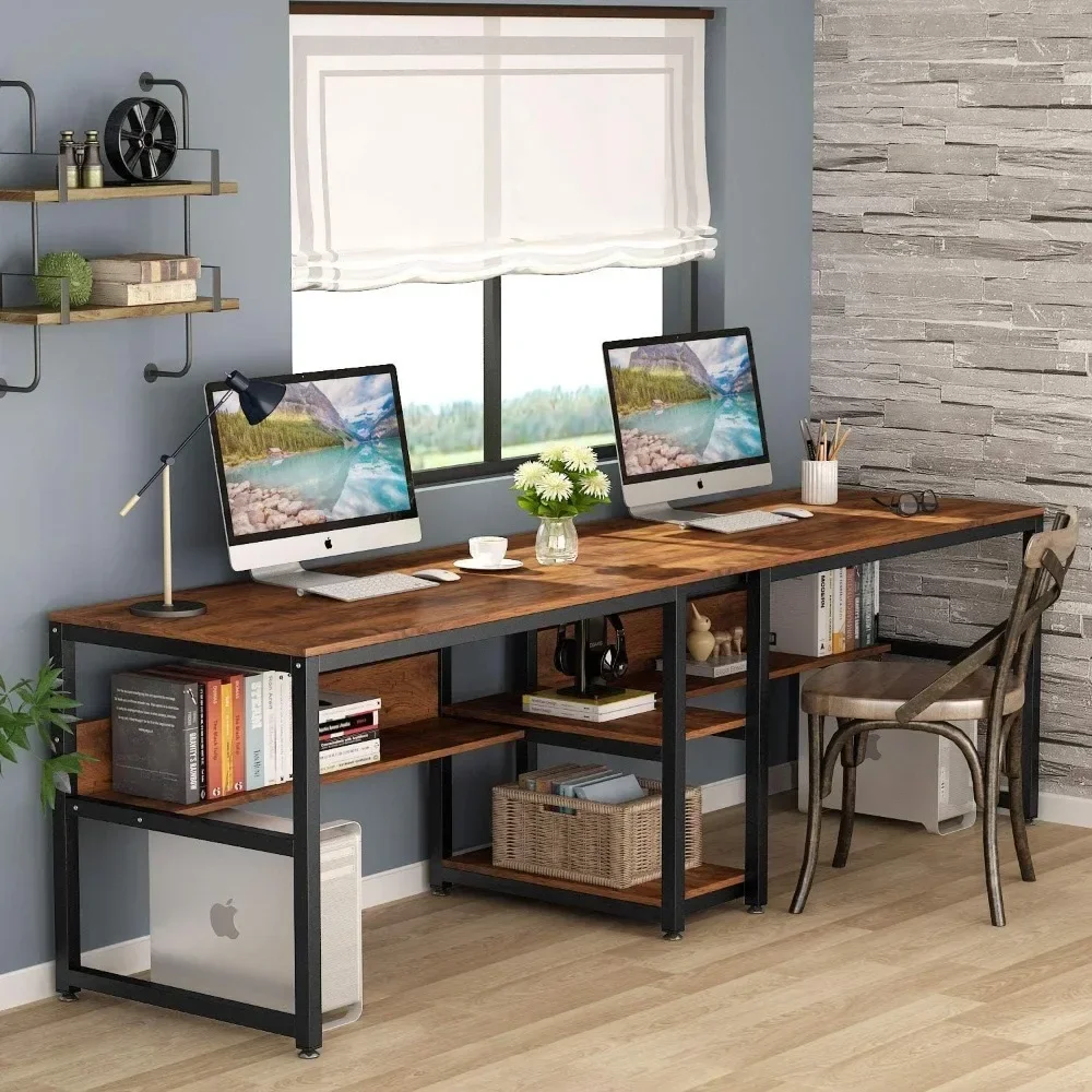 # Two Person Desk With Bookshe - Home Office With Two Desks incelemesi ve fiyatı