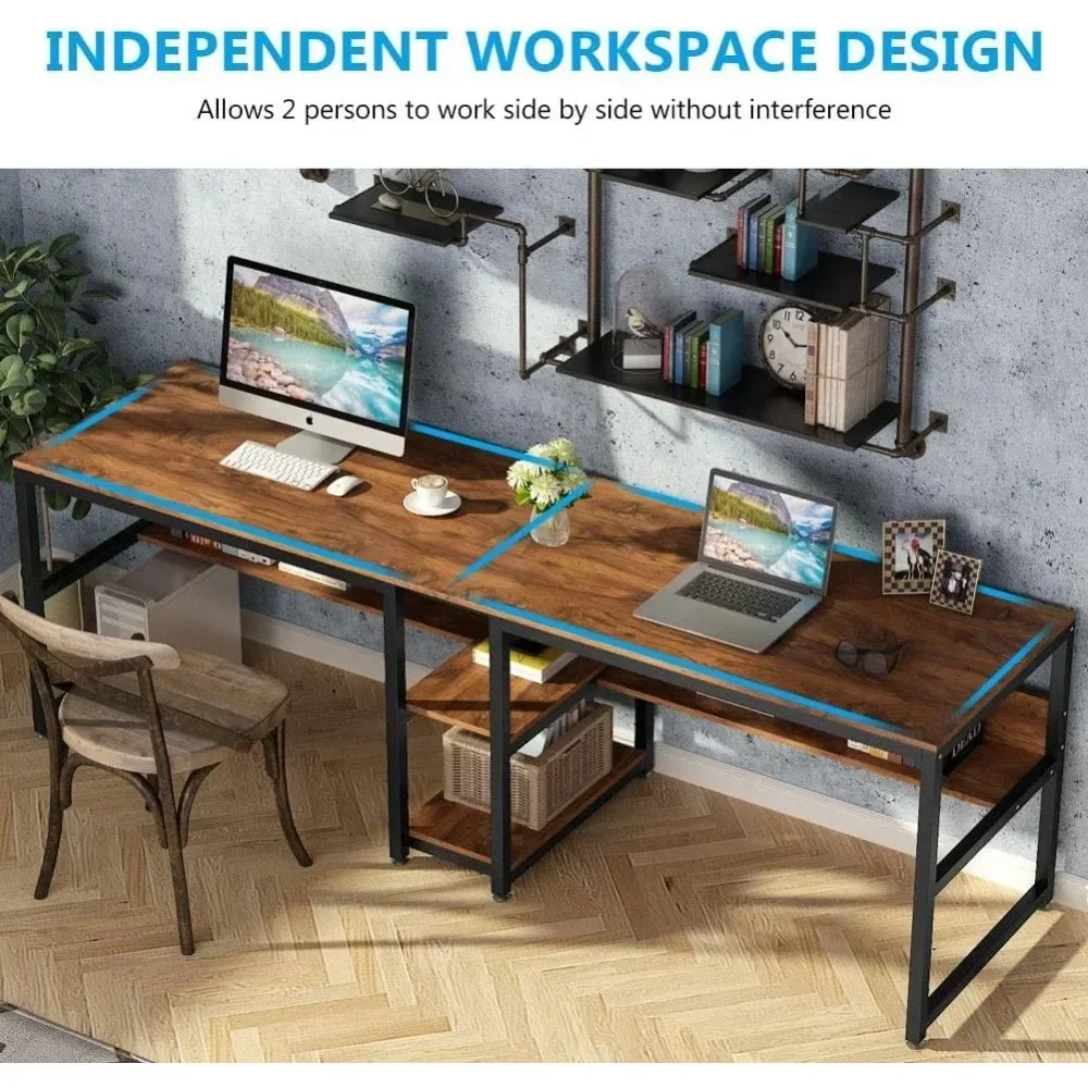 # Two Person Desk With Bookshe - Home Office With Two Desks incelemesi ve fiyatı
