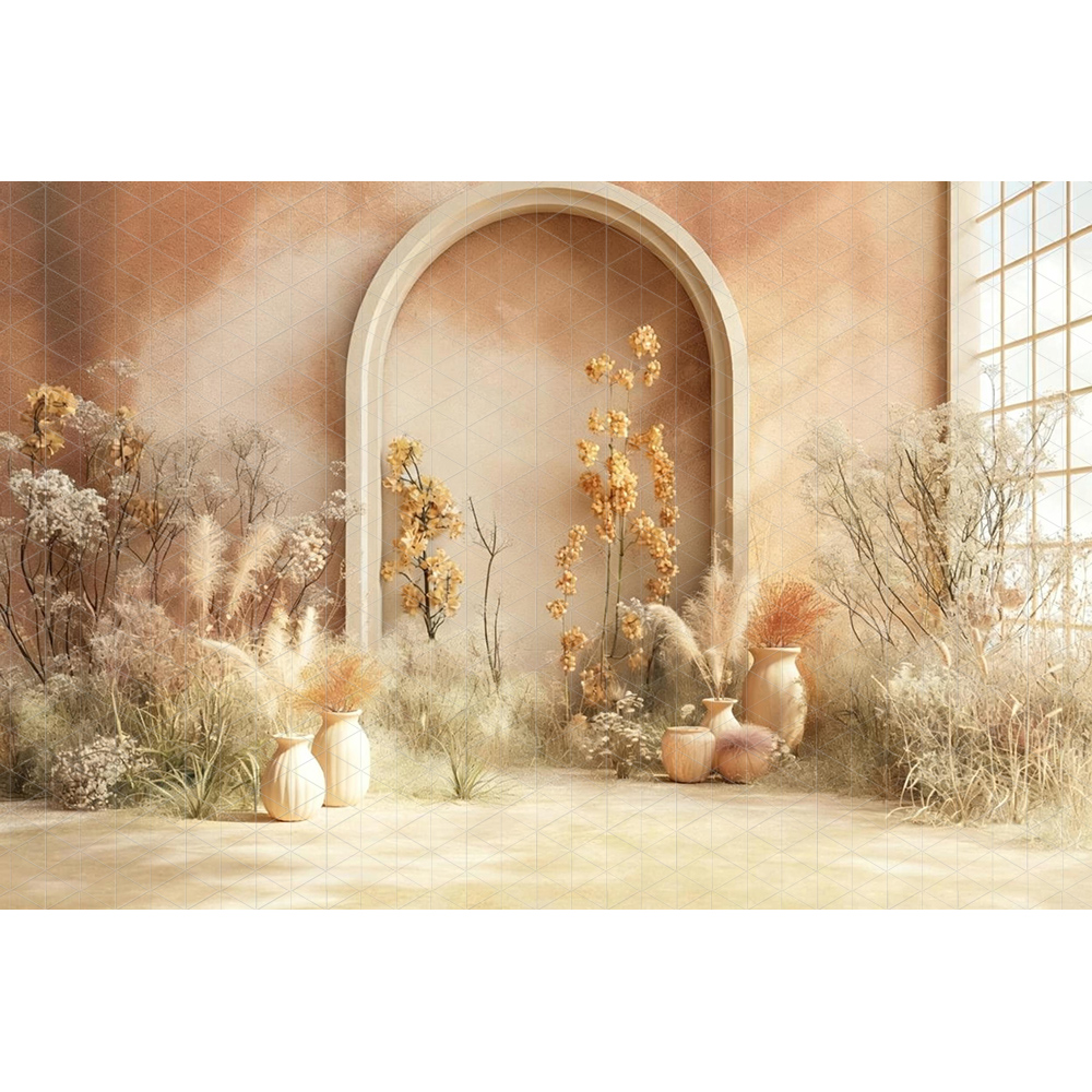 Bohemia Arch Door Wall Backdro - Home Office Backdrop incelemesi ve fiyatı