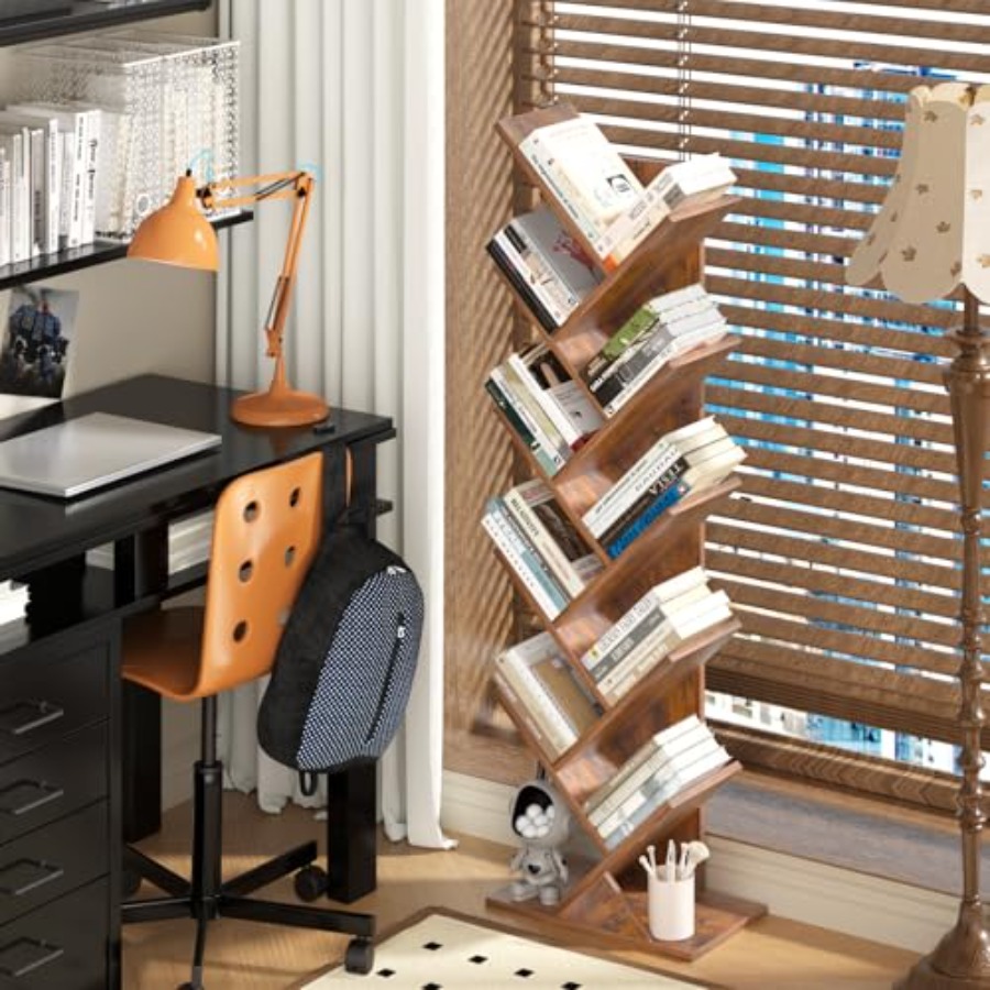 Tree Book Shelf, Floor Standin - Bookcase Wood Shelf incelemesi ve fiyatı