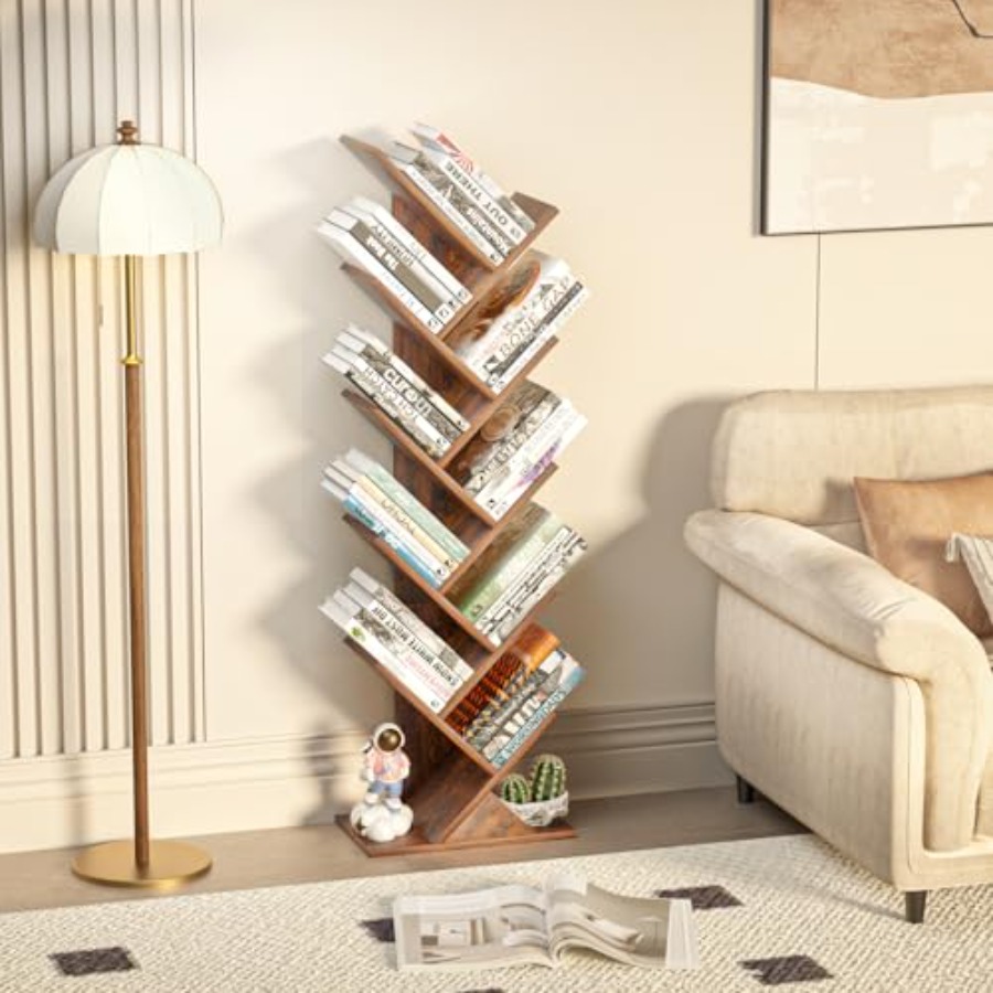 Tree Book Shelf, Floor Standin - Bookcase Wood Shelf incelemesi ve fiyatı