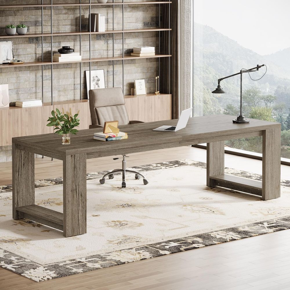 Two Person Desk, 86.6Inch Extr - Home Office With Two Desks incelemesi ve fiyatı