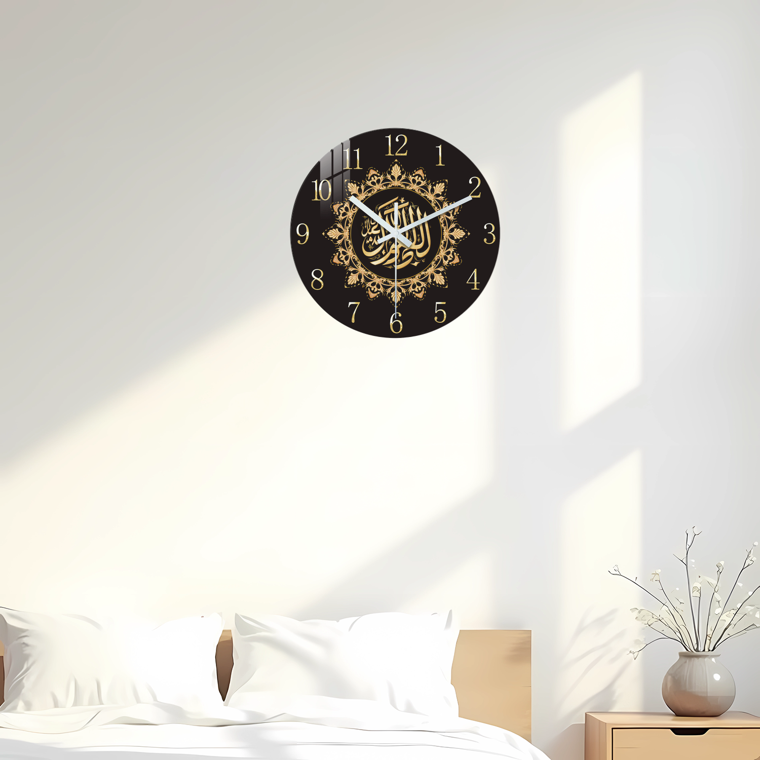 Geometric Line Wooden Wall Clo - Home Office Backdrop incelemesi ve fiyatı