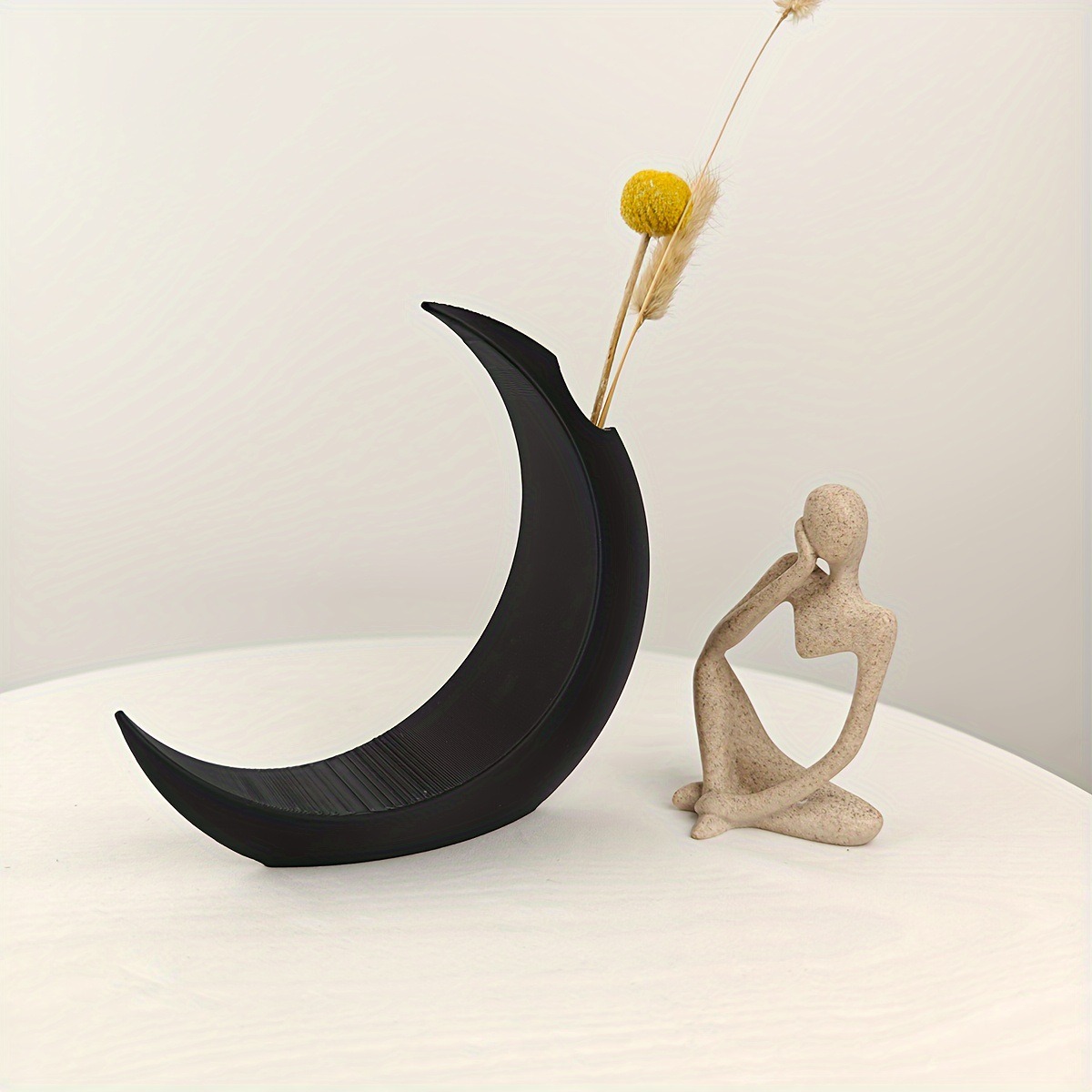 Two fashionable moon-style vas - Home Office With Two Desks incelemesi ve fiyatı