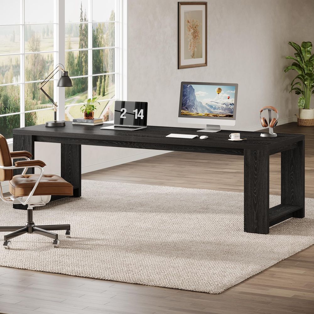 2 Person Desk, 86.6 Extra Long - Home Office With Two Desks incelemesi ve fiyatı