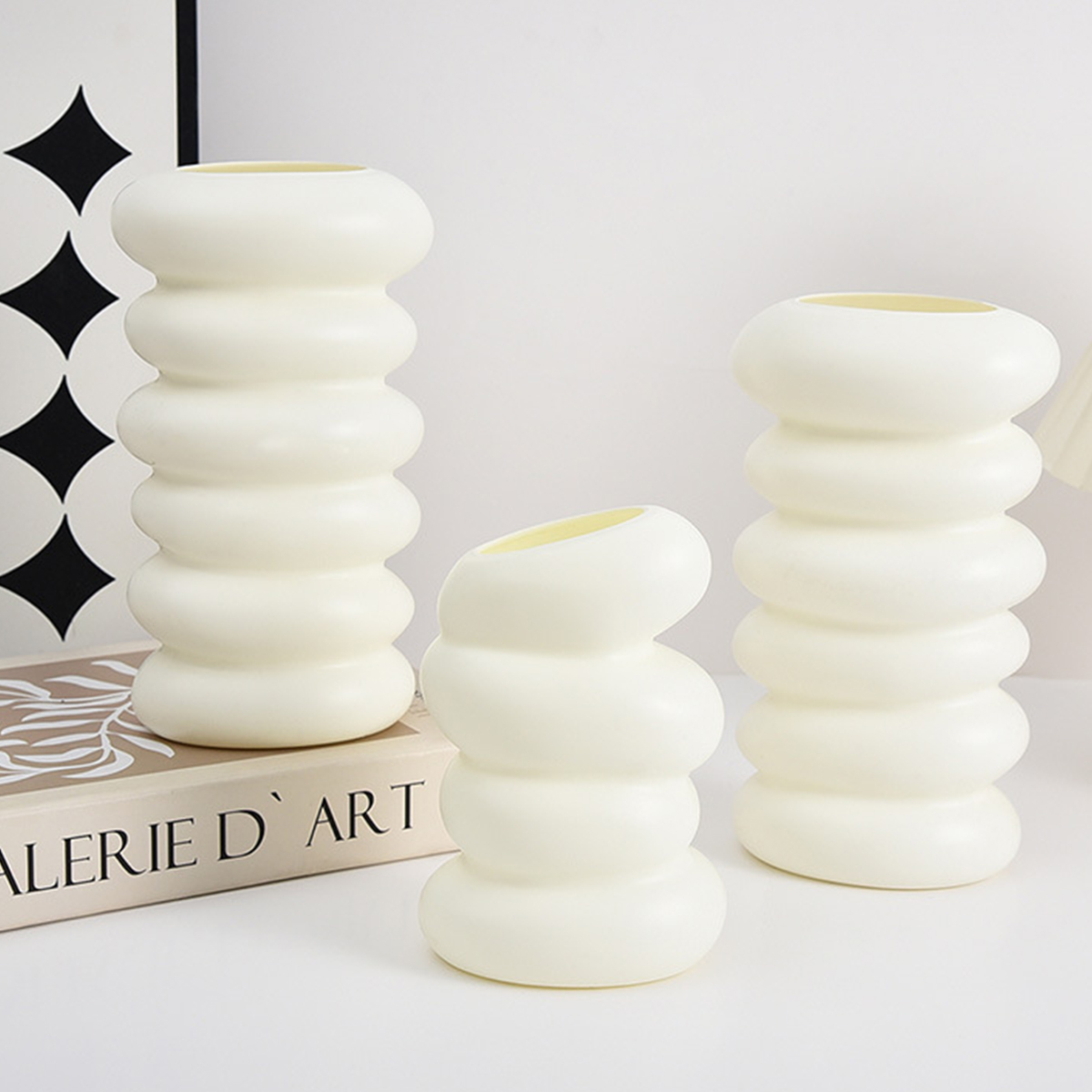 1PC Spiral Pattern Plastic Vas - Home Office Call Center incelemesi ve fiyatı
