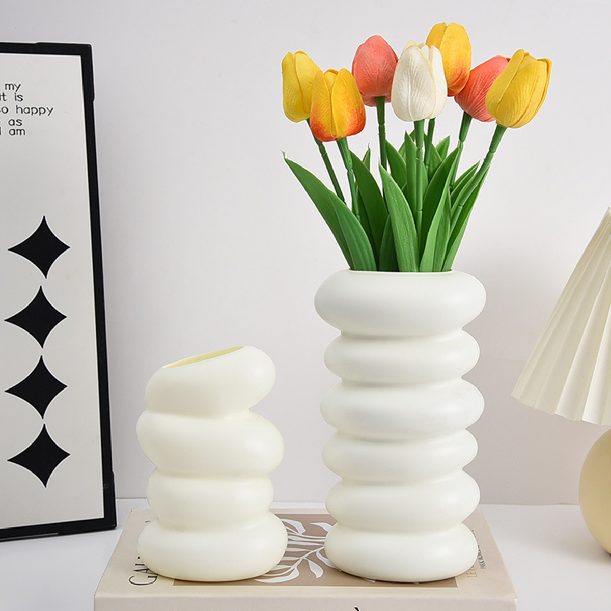 1PC Spiral Pattern Plastic Vas - Home Office Call Center incelemesi ve fiyatı