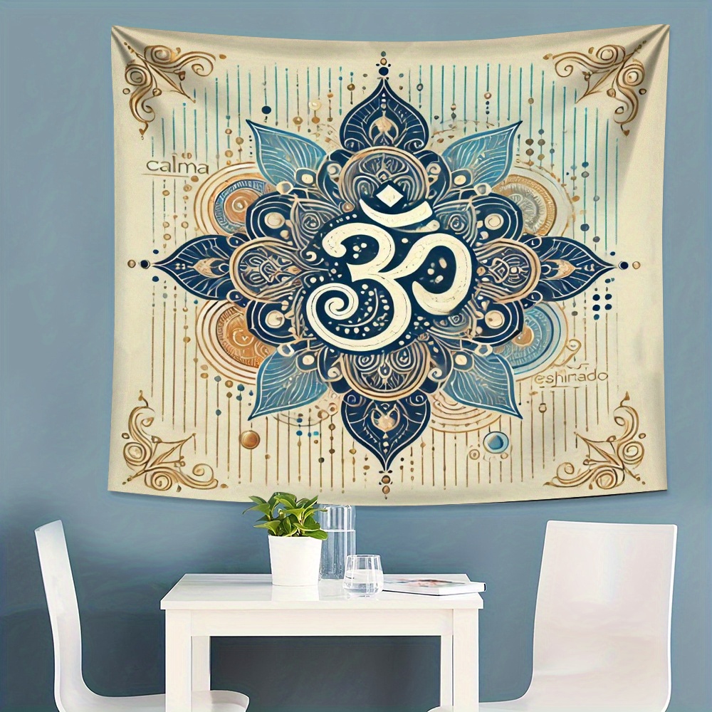 1PC Mandala And Om Symbol Prin - Home Office Backdrop incelemesi ve fiyatı