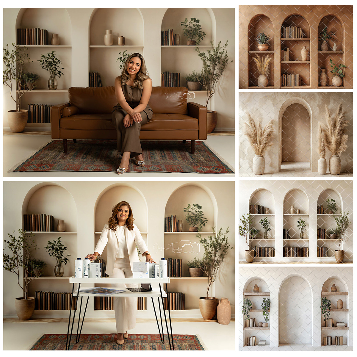 Vintage Arched Wall Photograph - Home Office Backdrop incelemesi ve fiyatı
