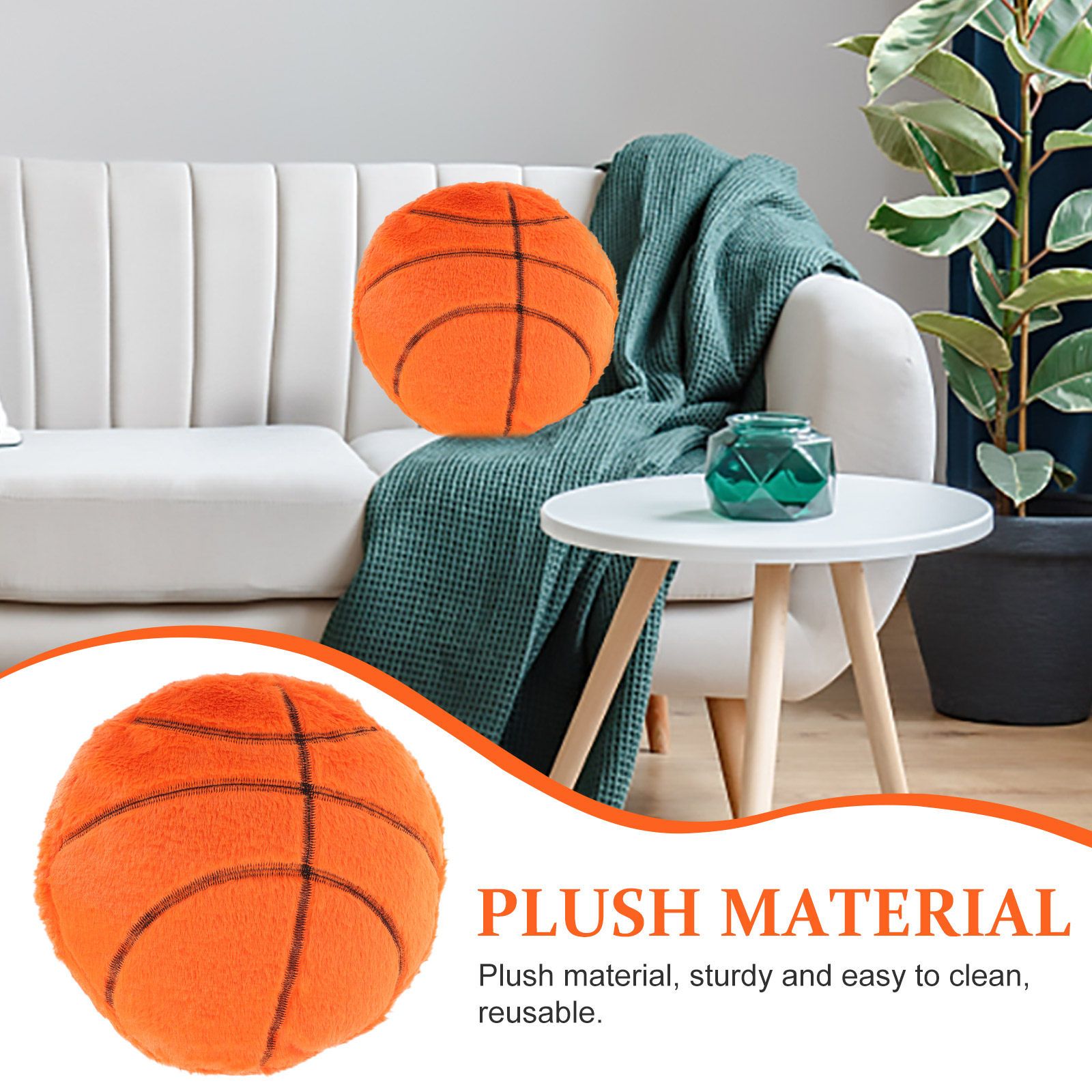Round Basketball Cushion Soft  - Home Office With Sofa incelemesi ve fiyatı