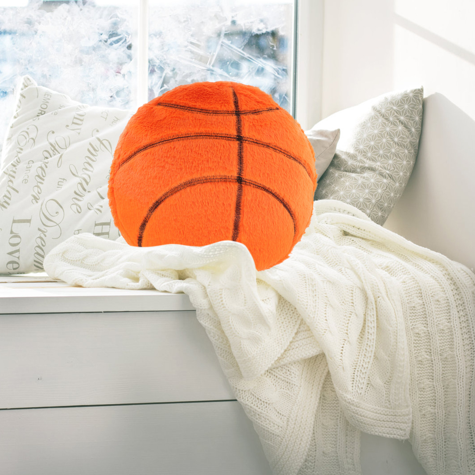Round Basketball Cushion Soft  - Home Office With Sofa incelemesi ve fiyatı